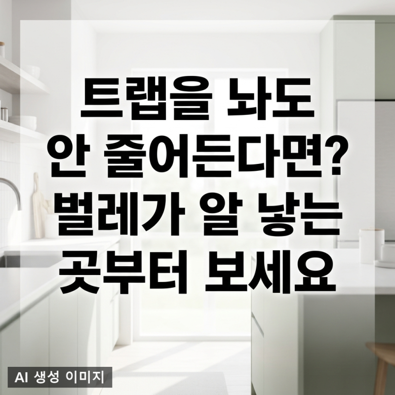 초파리 없애는 법, 트랩이 효과 없는 이유와 주방에서 먼저 치울 번식원 8곳