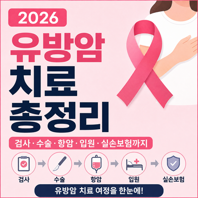 ️ 2026 유방암 치료 총정리｜검사부터 수술·항암·입원·실손(실비)보험까지