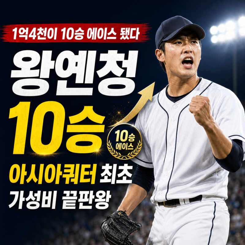 1억4천이 10승 에이스가 됐다…왕옌청 ‘아시아쿼터 최초’, 한화는 웃고 한국은 떨었다
