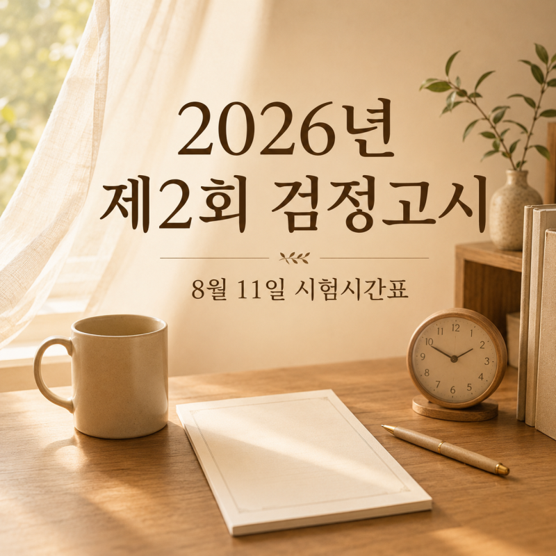 2026년 제2회 경기도 검정고시 시험일정과 시험시간 총정리