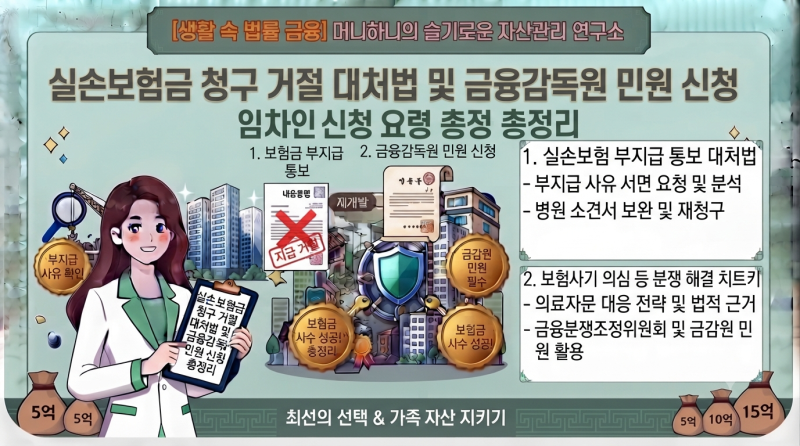"보험금 청구했는데 거절당했다고요?" 실손보험 분쟁 시 반드시 알아야 할 대처법 및 금융감....