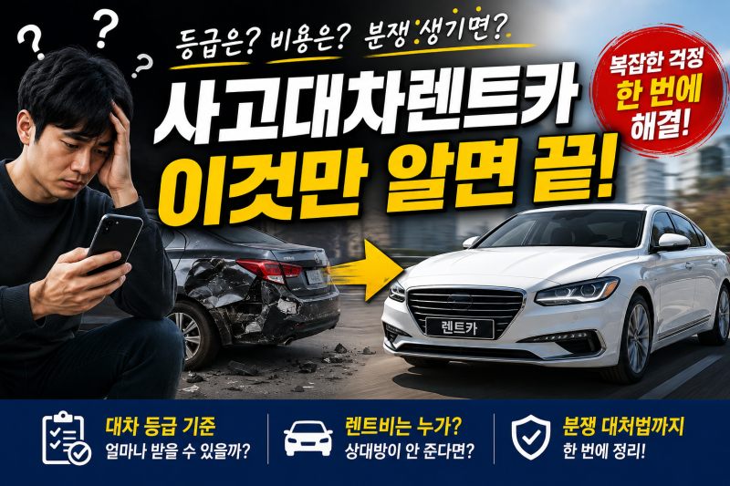 사고대차렌트카, 등급부터 렌트비까지 총정리