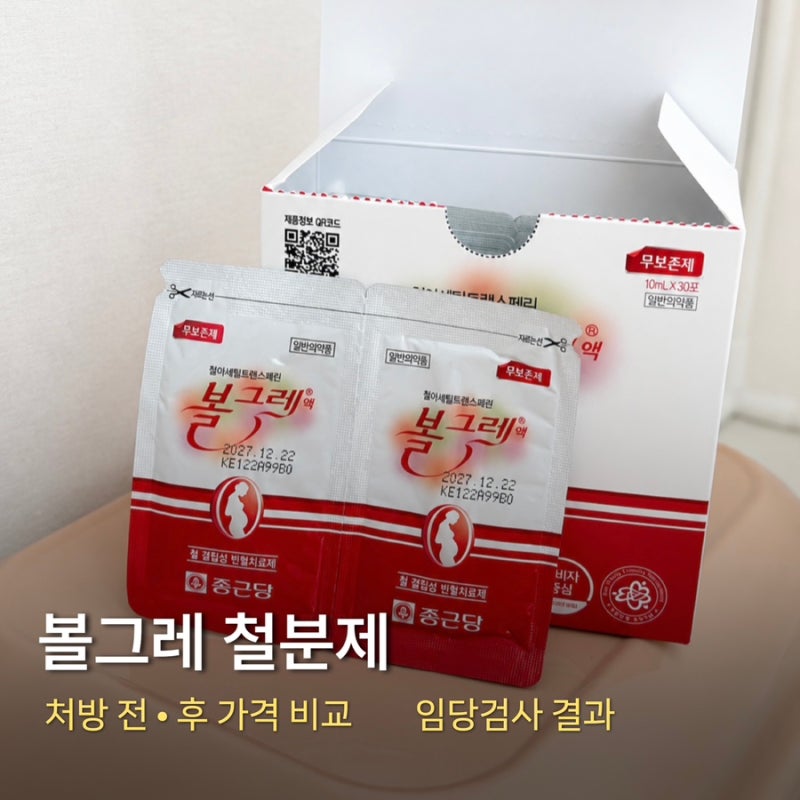 동탄제일병원 임당검사 결과｜볼그레 철분제 처방 전·후 가격 비교