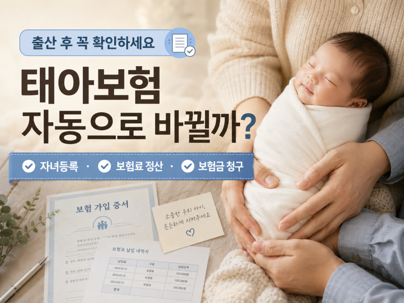 아기 태어나면 태아보험도 자동 전환? 출산 후 놓치면 안 되는 4가지