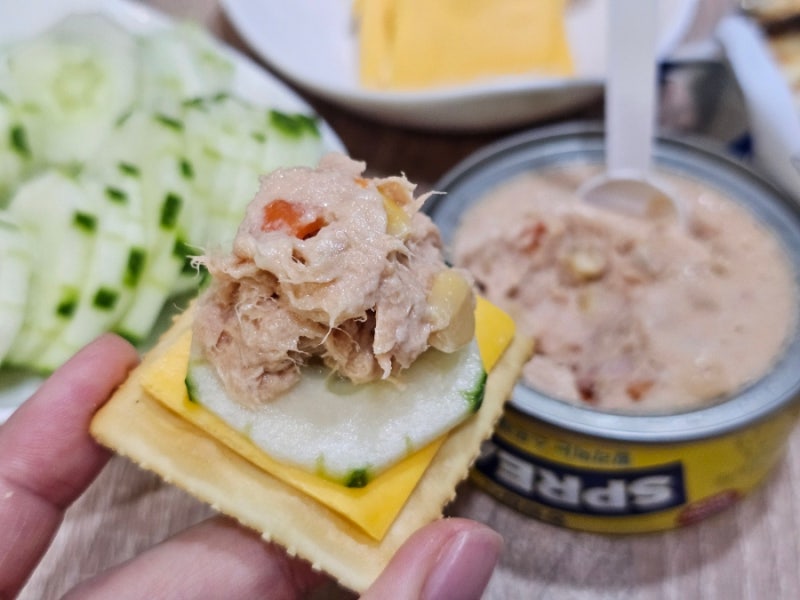 동원) 참치 카나페 [ 튜나페 고소마요 ] 간단하게 만들어 먹는 간식 및 술안주
