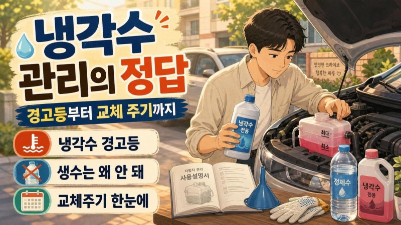 자동차 냉각수 종류와 보충 방법 및 교체 주기, 경고등이 켜졌을 때 꼭 확인할 것
