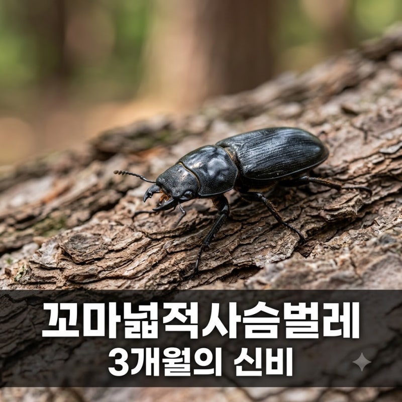 "딱 3개월뿐이라니.." 꼬마넓적사슴벌레 수명 보고 깜짝 놀란 이유