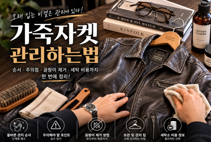 가죽자켓 관리법부터 가죽자켓관리 하는법 순서 주의점 곰팡이제거방법과 세탁소 비용까지 ....