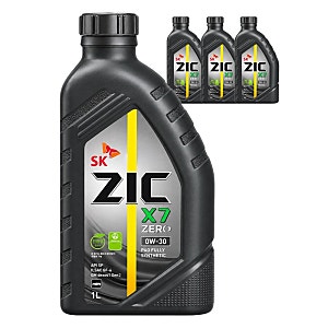 잘 나가는 제품 zic SK엔무브 지크 X7 0W30 1L 가솔린 LPG 하이브리드 차량용 100% 합성 엔진오일 저....