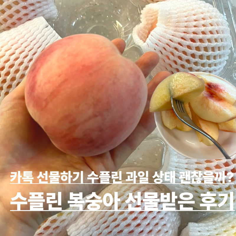 카카오톡 선물하기 수플린 과일 상태 괜찮을까 수플린 부드러운 복숭아 선물 받은 후기