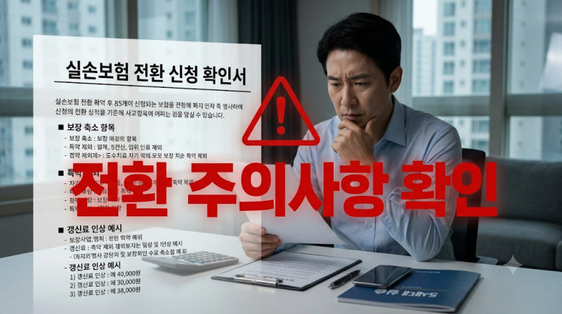 5세대 실손보험 갈아타기 방법 — 세대별 유리한 경우 비교·전환 절차 총정리 (2026)