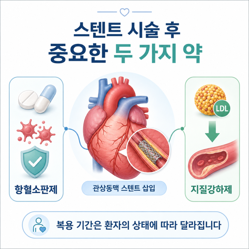 스텐트 시술 후 장기간 관리가 필요한 약, 꼭 기억해야 할 두 가지