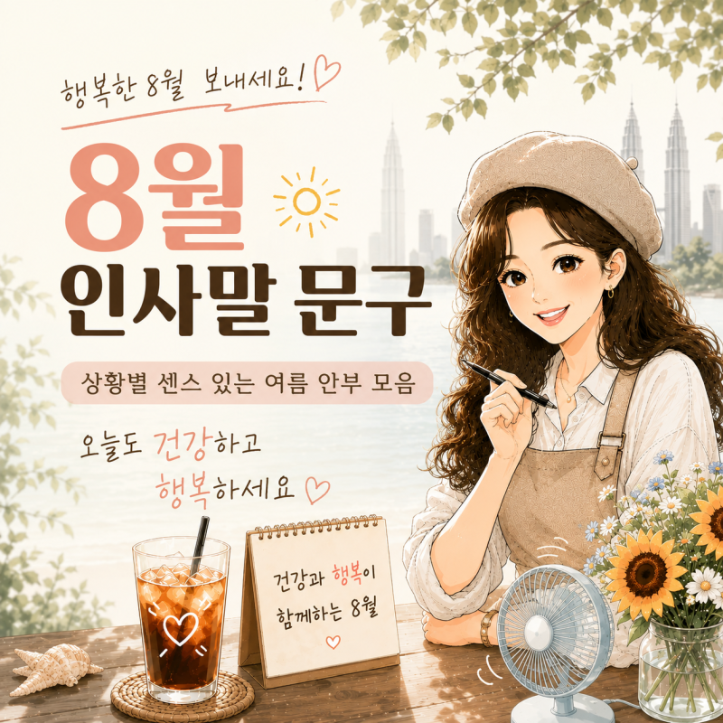 8월인사말문구 모음｜상황별 여름 안부 인사와 센스 있는 예시