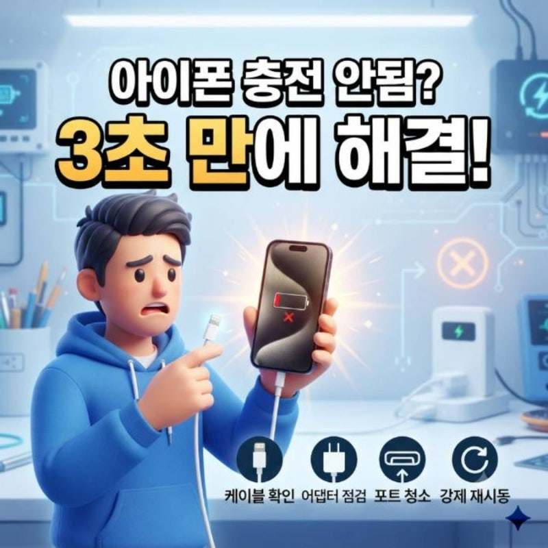 아이폰 충전 안됨 안될때 오류 점검 및 해결 방법 완벽 가이드