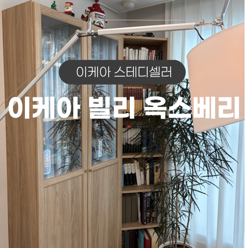 이케아 빌리 책장 옥스베리 코너장으로 수납 빵빵 거실 인테리어 완성