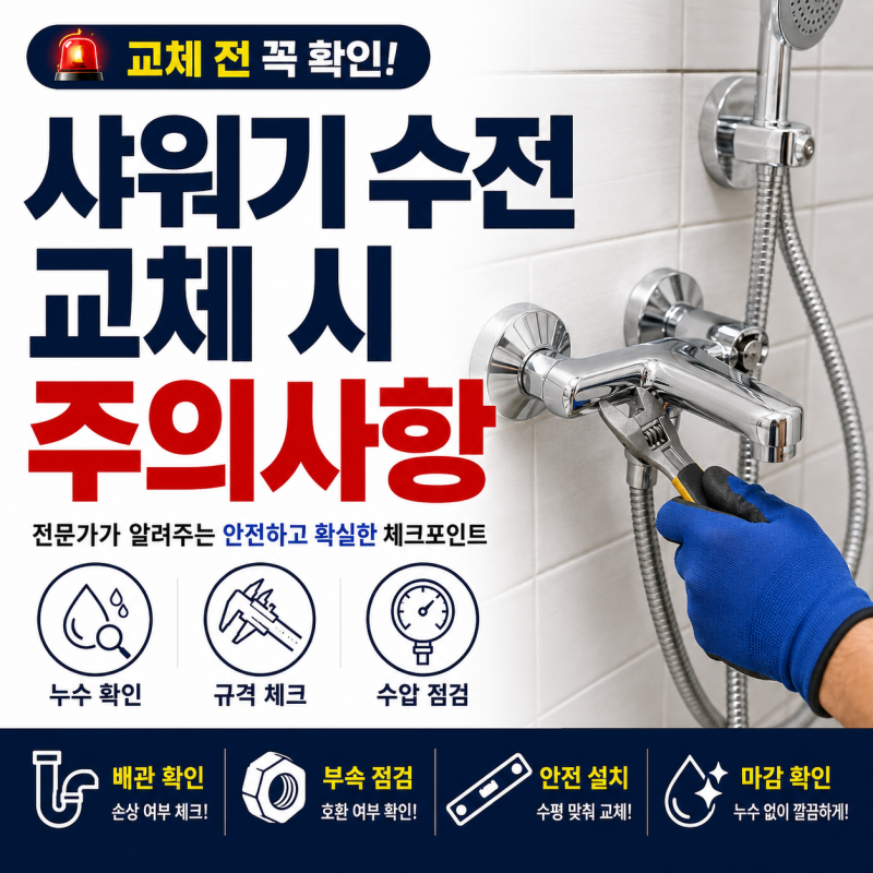 대구샤워기수전교체 시공 비용 이래서 차이가 납니다 (숨은 비용 체크)