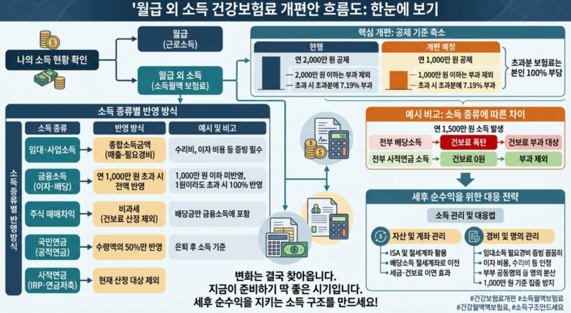 월급 외 소득 건보료 폭탄 피하는 법? 1000만원 개편안 반전 대책