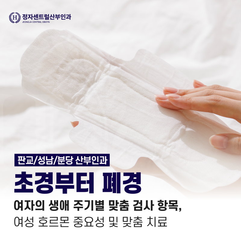 [판교/성남/분당 산부인과] 초경부터 폐경 여자의 생애 주기별 맞춤 검사 항목, 여성 호르몬 ....