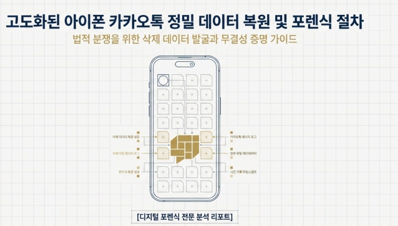 아이폰15프로맥스 삭제된 대화 데이터 확보와 대전 카톡복구 비용 및 포렌식 절차!