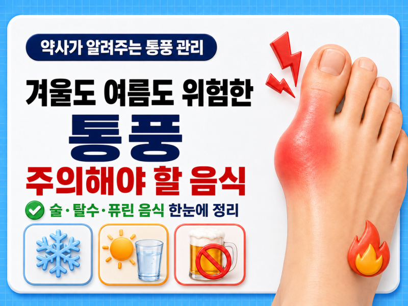 겨울도 여름도 위험한 통풍, 주의해야 할 음식