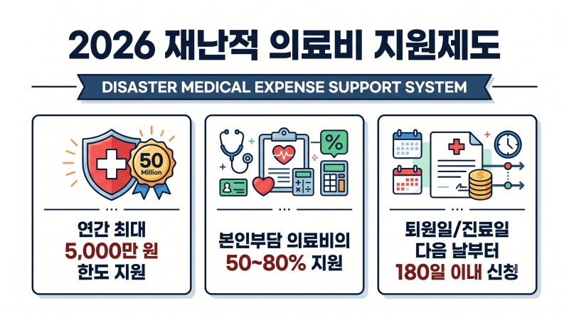 수백만 원 병원비 부담 덜어주는 '재난적 의료비 지원제도' 2026 총정리! (대상·소득기준·신....