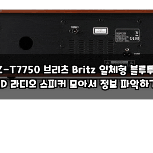 BZ-T7750 브리츠 Britz 일체형 블루투스 CD 라디오 스피커 모아서 정보 파악하기