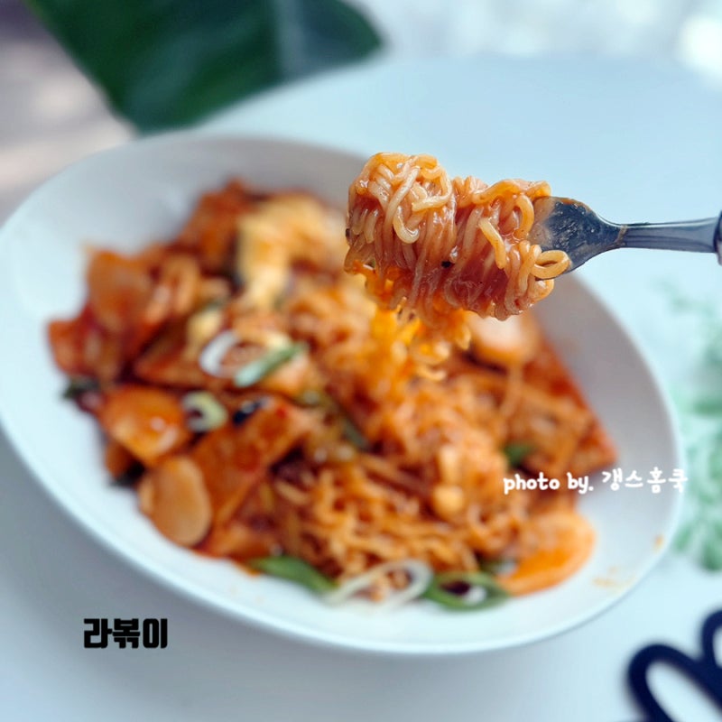 백종원 라볶이 레시피 1인분 치즈 라면볶이 만들기 신라면 요리