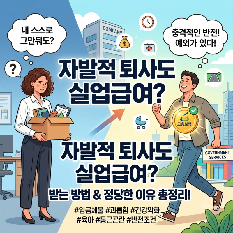 자발적 퇴사도 실업급여? 인정 조건의 반전