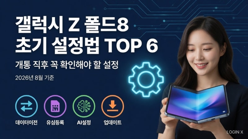 갤럭시 Z 폴드8 초기 설정법, 개통 직후 뭐부터 해야 할까? 데이터 이전부터 디스플레이 모드....
