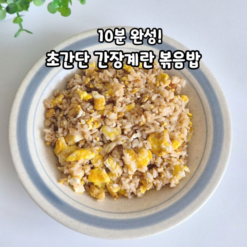 10분 완성 초간단 간장계란볶음밥 만들기