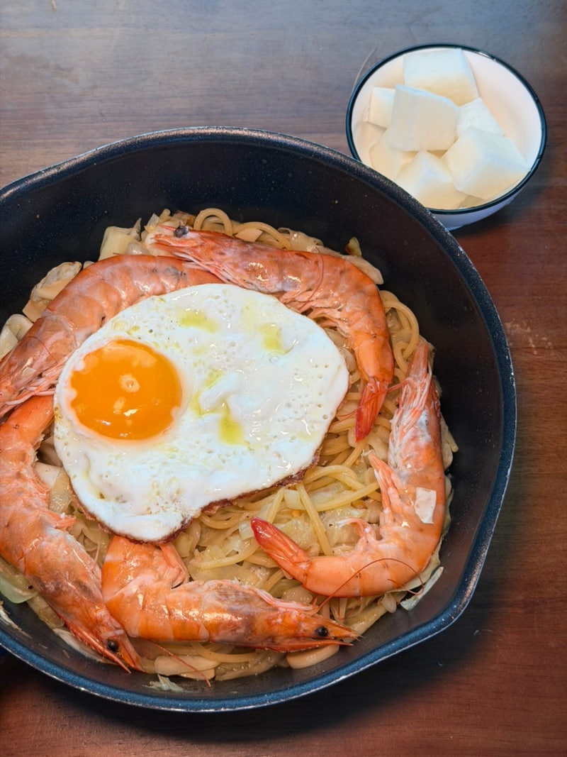 다이어트 식단 양배추 파스타 만들기 오코노미야끼맛!