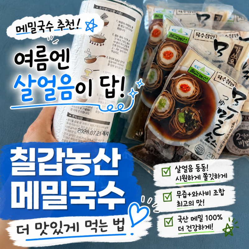 메밀국수 추천, 여름엔 살얼음이 답! 칠갑농산 메밀국수 더 맛있게 먹는 법