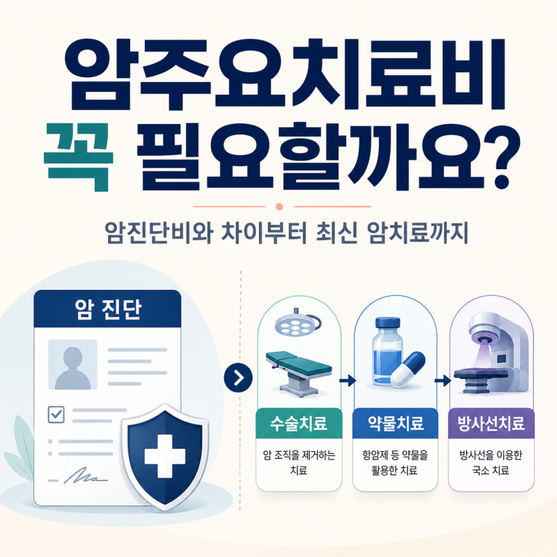 암주요치료비 보장범위, 암진단비와 암치료비 차이