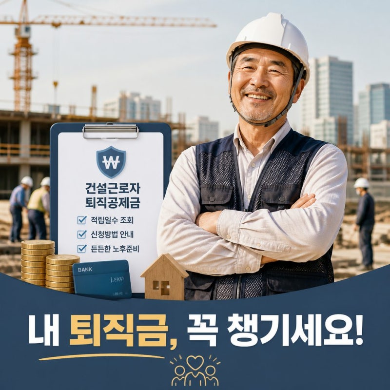 건설근로자 퇴직공제금 신청방법 대상자 조회