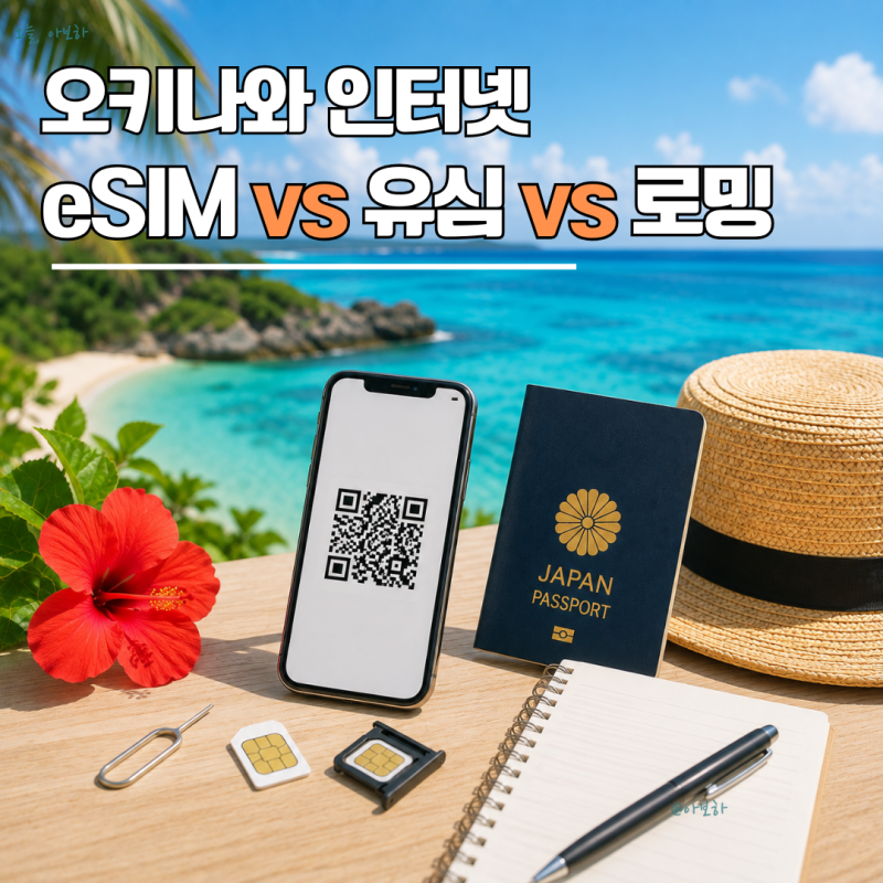 오키나와 eSIM vs 유심 vs 로밍｜가족여행이라면 어떤 방법이 편할까요?