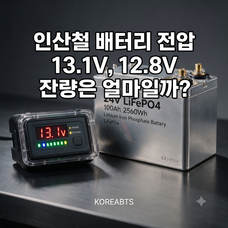 인산철 배터리 전압 13.1V, 12.8V 잔량은 얼마일까? (전압강하 현상과 전압표 완벽 정리)