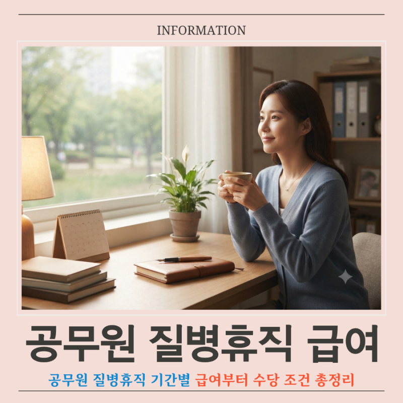 공무원 질병휴직 급여 기간별 지급액과 수당 조건 총정리