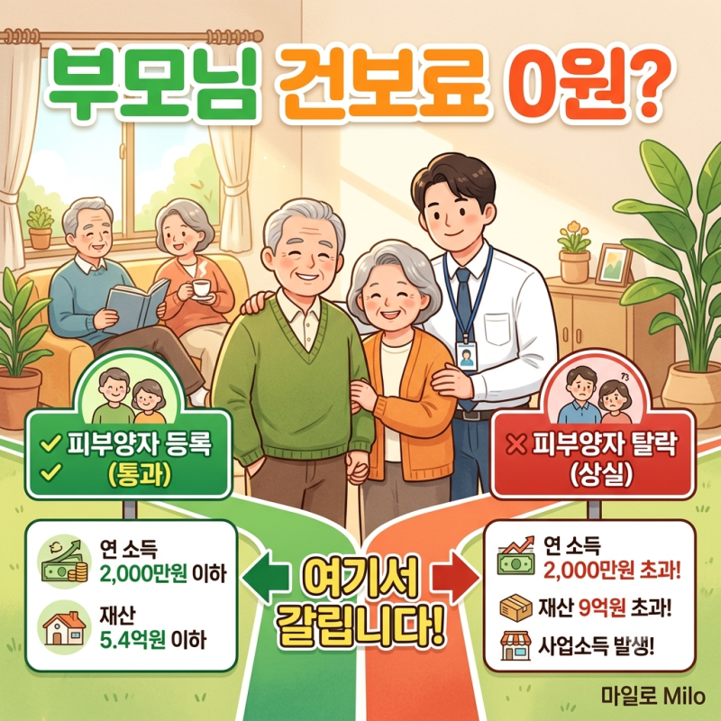 부모님 건보료 0원? 피부양자 탈락은 여기서 갈립니다