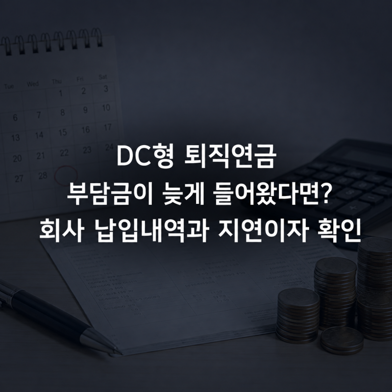 DC형 퇴직연금 부담금이 늦게 들어왔다면? 회사 납입내역과 지연이자 확인