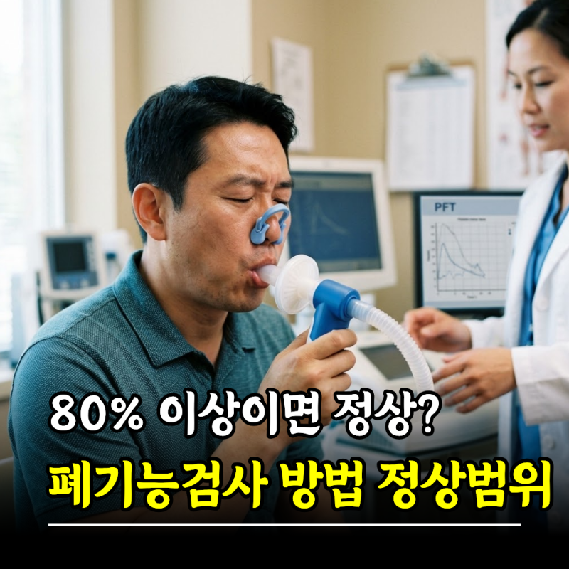 80% 이상이면 정상? 폐기능검사 방법 정상범위 판단 기준