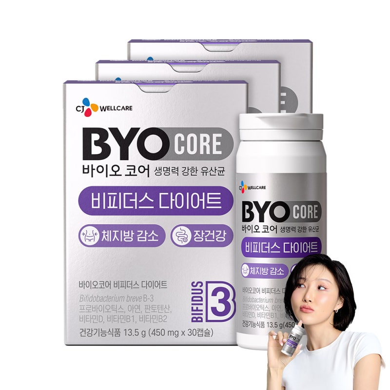 잘 나가는 제품 다이어트유산균 비피더스B3 유산균 바이오코어 비피더스 다이어트 유산균, 3....