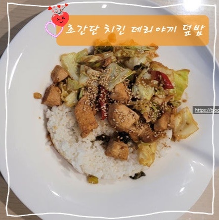 10분 요리 초간단 닭가슴살 치킨데리야끼 덮밥