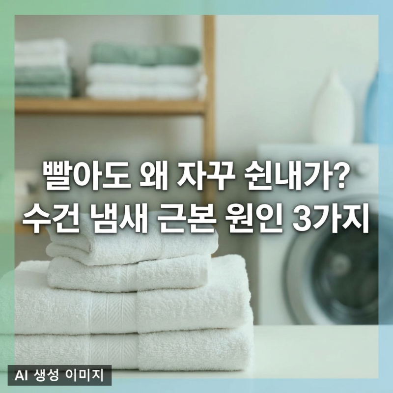 수건 쉰내 제거하는 법, 세제 양과 건조 습관만 바꿔도 충분해요