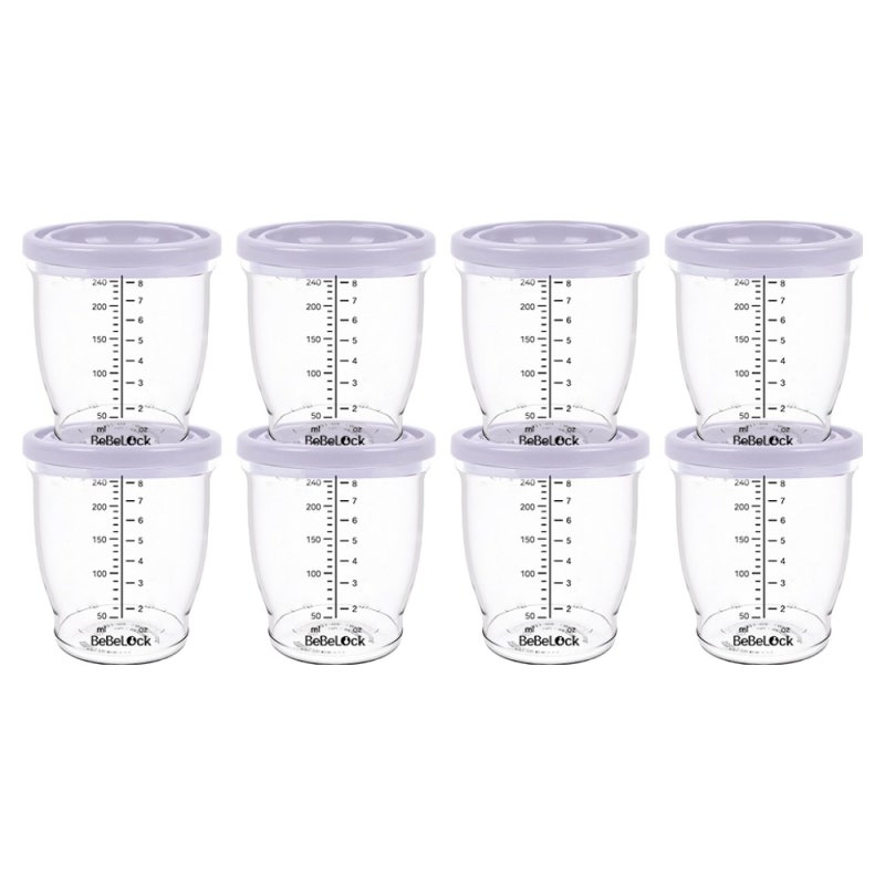 잘 나가는 제품 이유식용기 베베락 유아용 PP 밀폐 이유식 용기, 240ml, 라벤더, 8개 추천