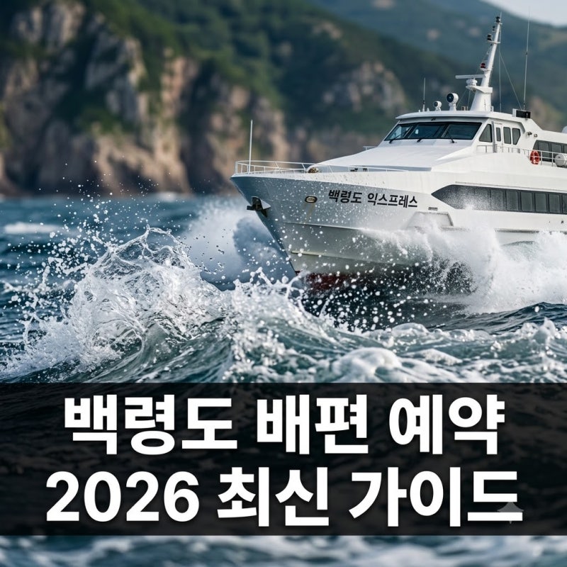 "1,500원에 간다고?".. 백령도 배편 예약 성공하는 꿀팁과 2026년 최신 요금