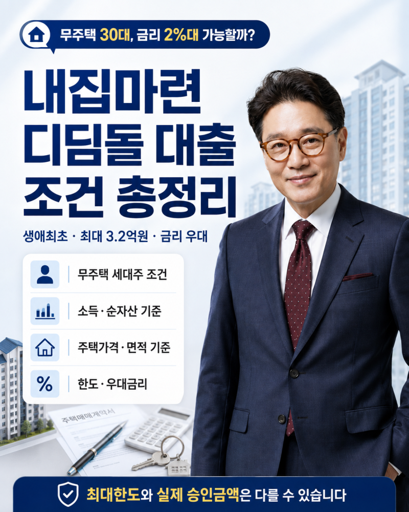 생애최초 주택담보대출 찾는다면? 디딤돌대출 금리와 한도 확인