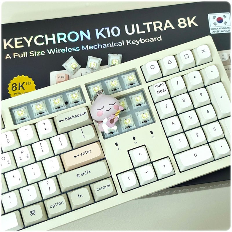 [키크론 K10 Ultra TRUE 8K] 솔직후기 라이트저소음바나나축 소음비교 사무실키보드 직장인키보....