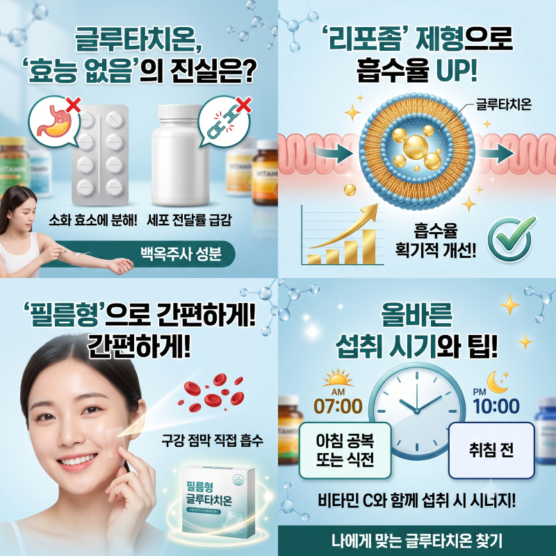 글루타치온 효과 진짜 있을까? 효능 없음 소문의 진실 5가지 (+부작용, 리포좀, 붙이는, 언제)