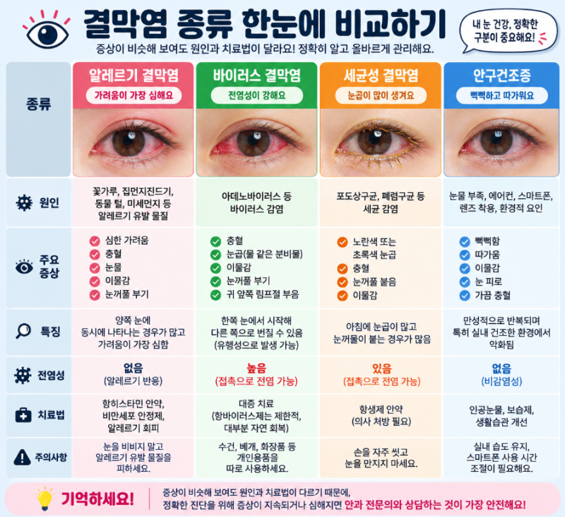 여름철 눈 건강, 알레르기 결막염 원인부터 안약 추천까지