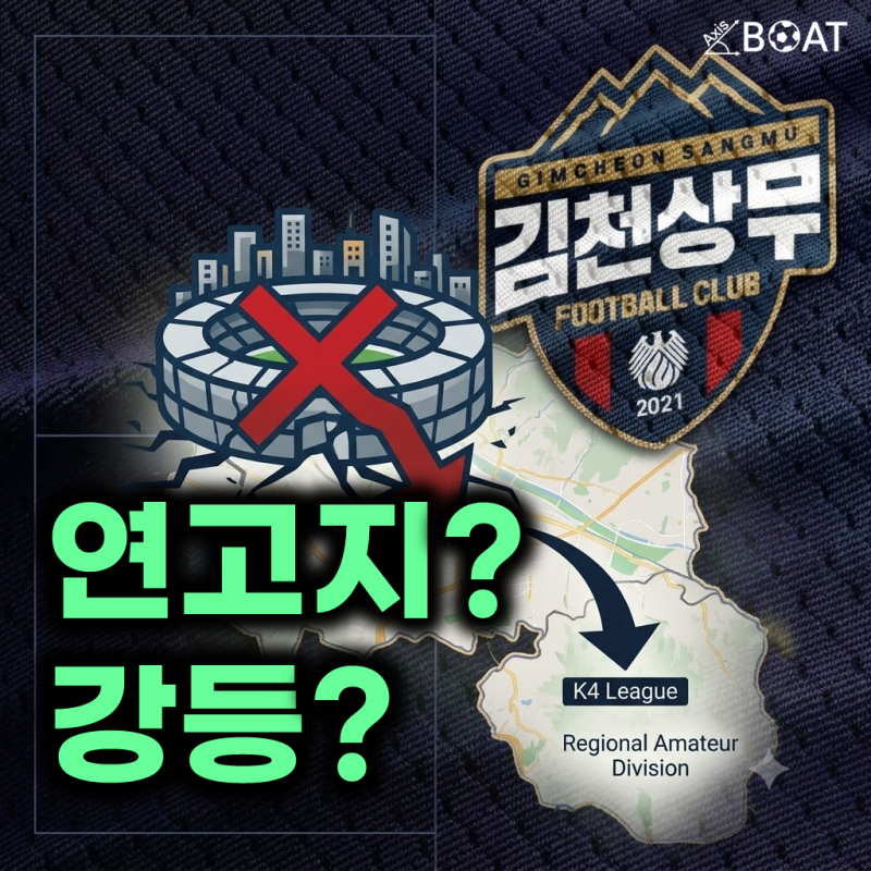 김천상무FC 축구단 연고지 협약 만료 이전 루머, 그럼 K리그2 자동 강등되나?(변경, 계약)